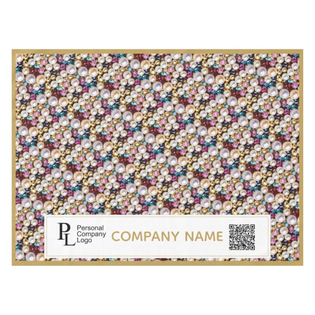 Jewelry Market Stall Promotional Craft Fair Pearls Tablecloth (Front (Horizontal))