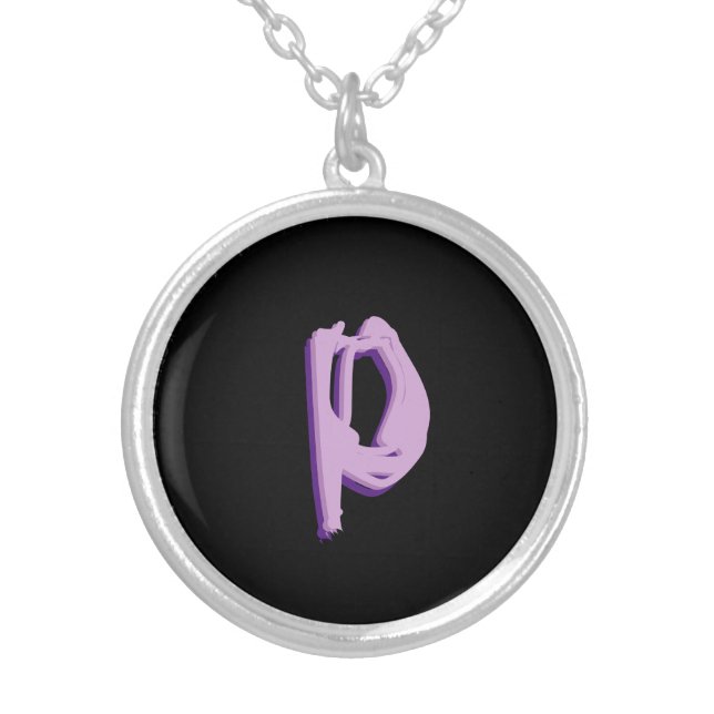 JEWELRY NECKLACE INITIAL ART AND DESIGN (Front)