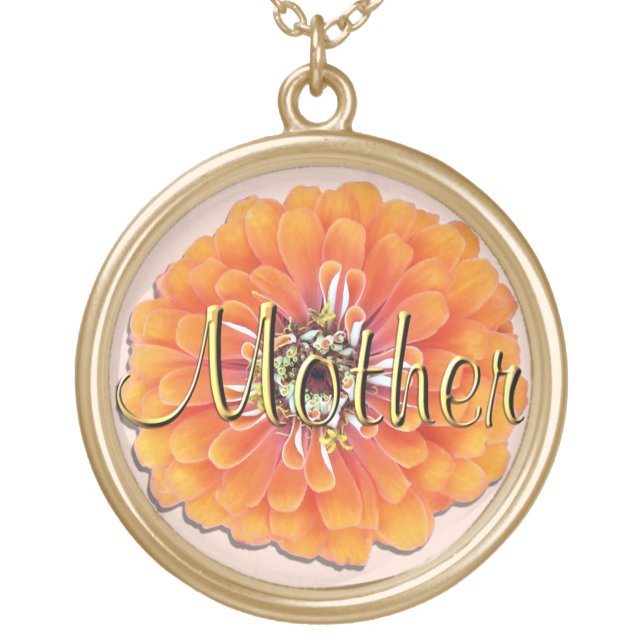 Jewelry - Necklace - Orange Zinnia (Front)