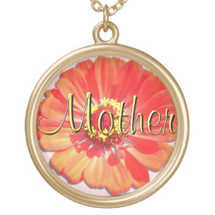 Jewelry - Necklace - Red Zinnia "Mother"