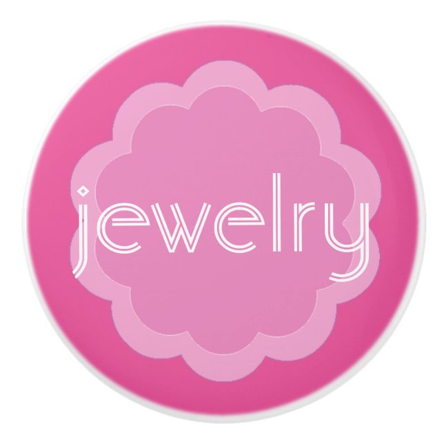 Jewelry organization pink flower knob (Front)