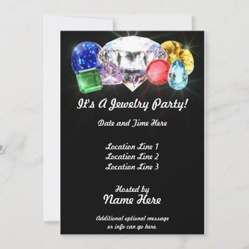 Jewelry Party Custom Invites