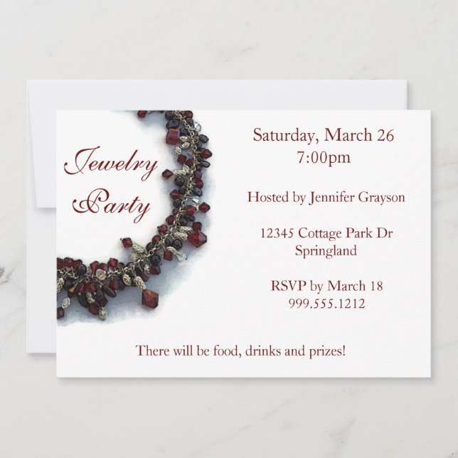 Jewelry Party Invitation (Front)