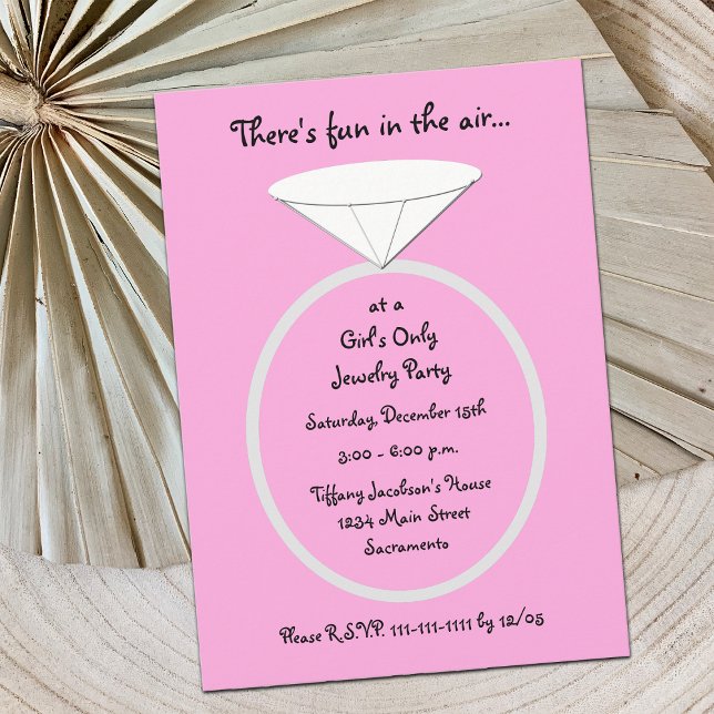 Jewelry Party Invite Giant Ring Invite (Creator Uploaded)