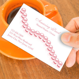 Jewelry Pearl Business Card Template