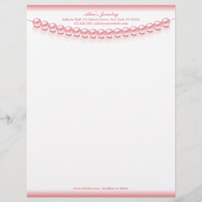 Jewelry Pearl Letterhead (Front)