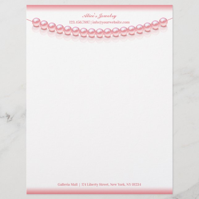 Jewelry Pearl Letterhead (Front)