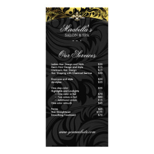Jewelry Rack Card Fashion Fleur de lis Black Gold