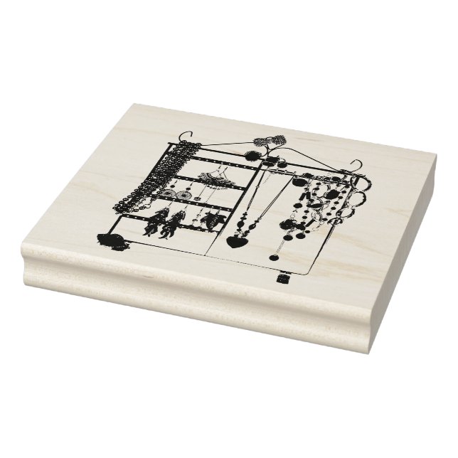 Jewelry Rack Rubber Art Stamp (Stamp)