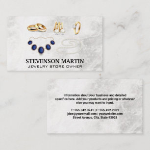 Jewelry Rings Necklaces Gold Business Card