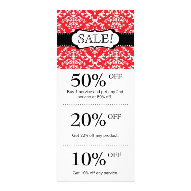 Jewelry / Salon Christmas Card Loyalty Damask (Front)