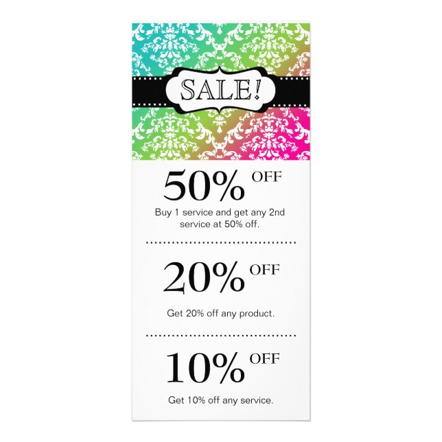 Jewelry / Salon Marketing Card Loyalty Damask (Front)