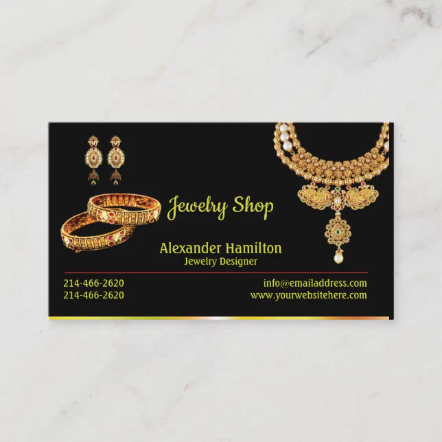 Jewelry Shop Business Card Zazzle