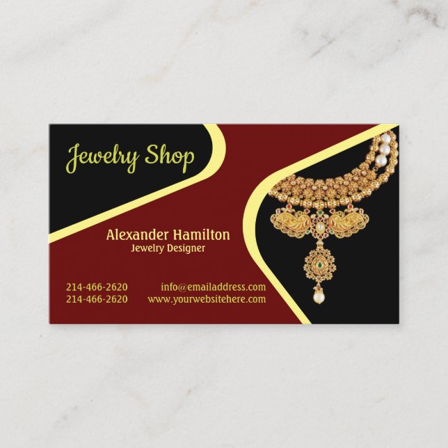 Jewelry Shop Business Card (Front)