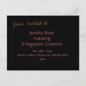 Jewelry Show Invitation (Back)