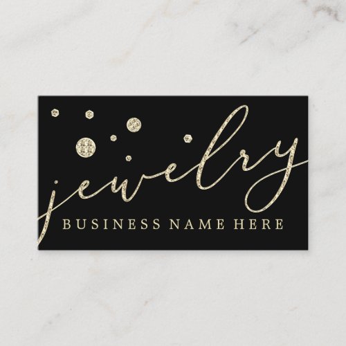 Jewelry Signature Gold Diamond Business Card