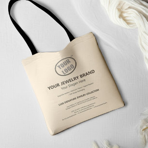 Jewelry Store Brand Logo Professional Promotional Tote Bag