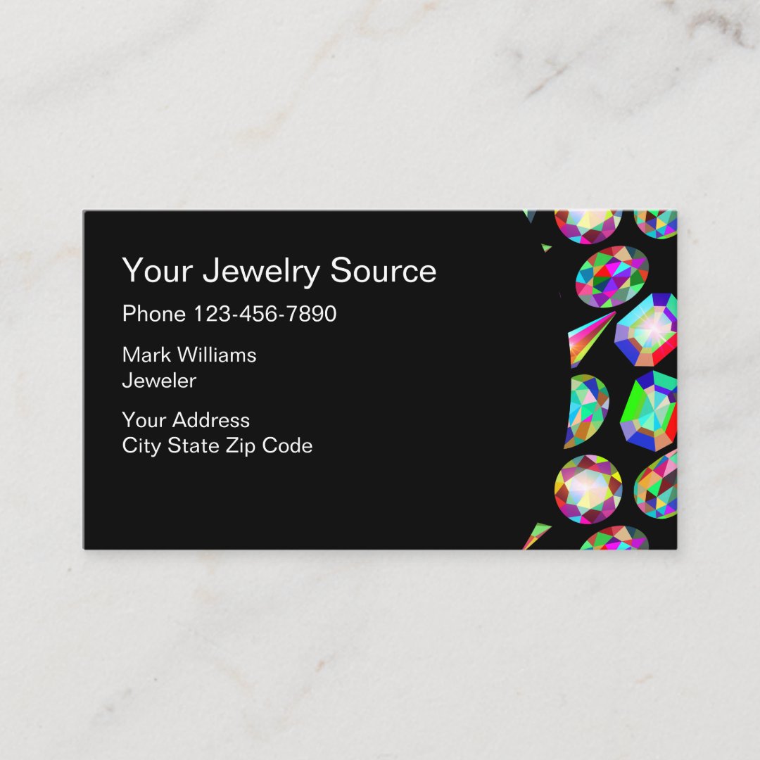 Jewelry Store Designer Business Card Zazzle