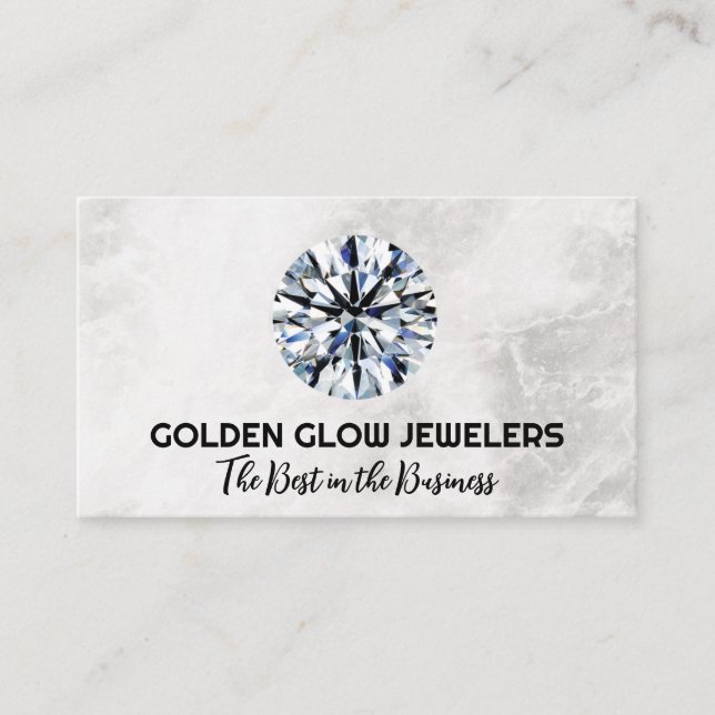 Jewelry Store | Diamond Cut Business Card (Front)