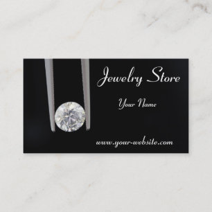 Jewelry Store One Carat Diamond Business Card
