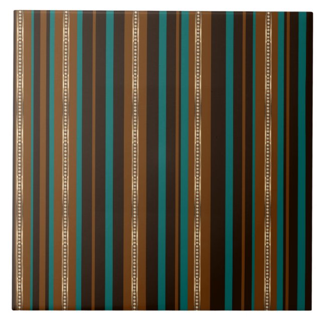 Jewelry Striped Ceramic Tile (Front)