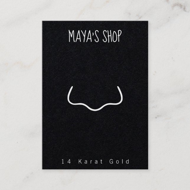 Jewelry stud display card (Front)