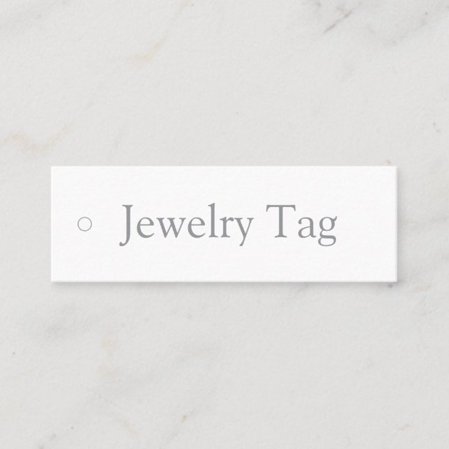 Jewelry Tag  (Front)