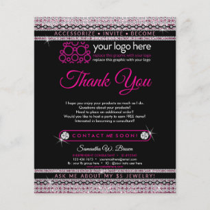Jewelry Thank you flyer