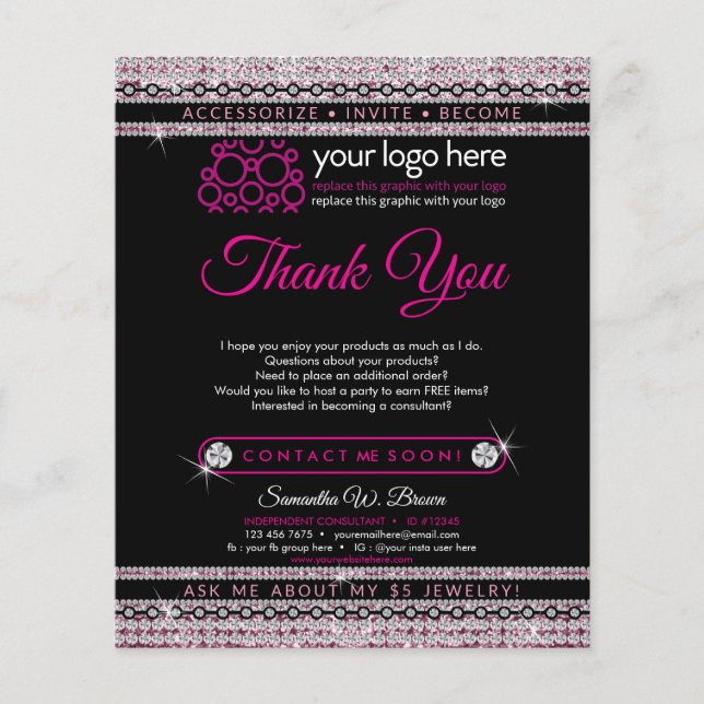 Jewelry Thank you flyer (Front)