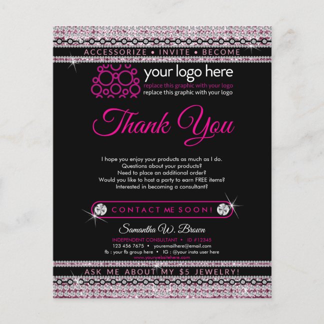 Jewelry Thank you flyer