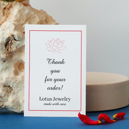 Jewelry thank you for your order product packaging