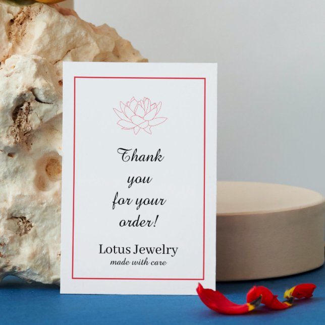 Jewelry thank you for your order product packaging card (Creator Uploaded)