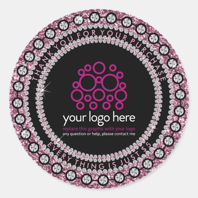 Jewelry Thank you for your purchase Classic Round Sticker