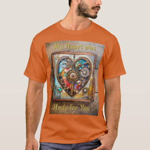 Jewels And Stained Glass Heart Steampunk Series T-Shirt