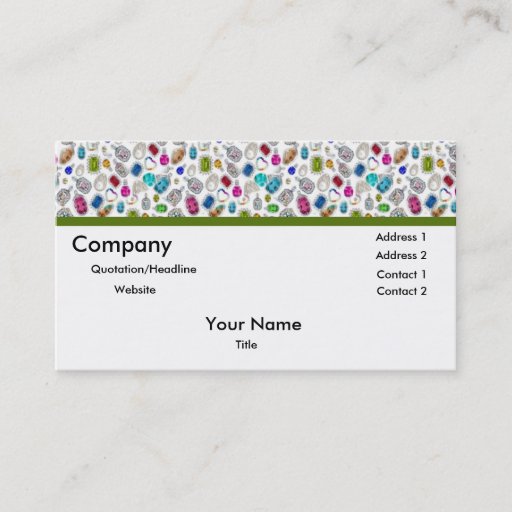 Customizable Jewels Business Card