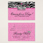 Jewels Crown Zebra leopard Lace Pink Appointment (Front & Back)