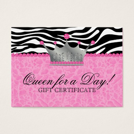 Jewels Crown Zebra leopard Lace Pink Appointment (Front)