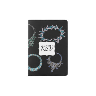 Jewels Custom Monogram Passport Holder