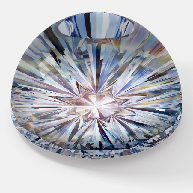 Jewels flower gemstone Diamond  Paperweight (Angled)