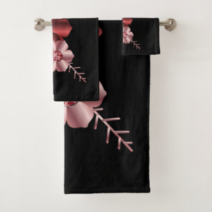 Jewels Flowers Bathroom Towel Set Design