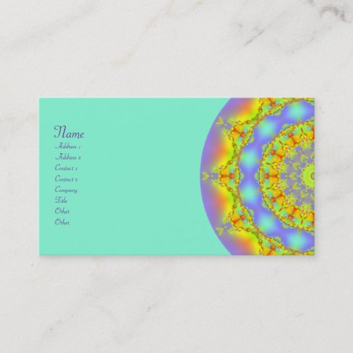 Jewels Fractal Kaleidoscope Business Card Template