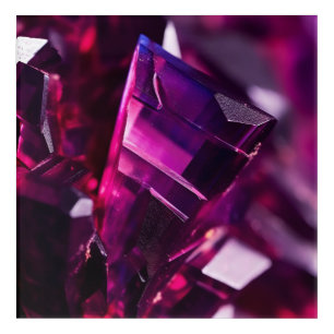 Jewels Gemstone Amethyst Crystal Acrylic Print