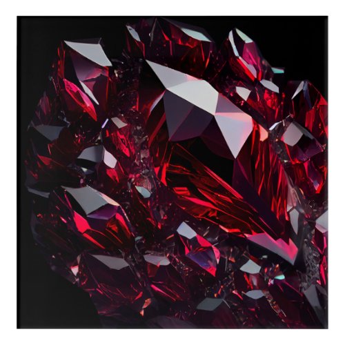 Jewels Gemstone Ruby Wall Print Acrylic Print
