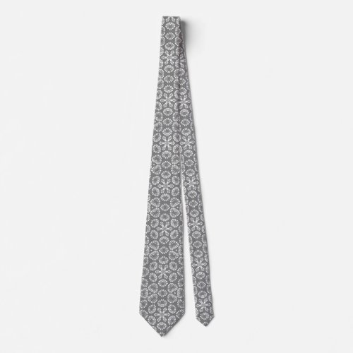 Jewels _ Gray and White Neck Tie