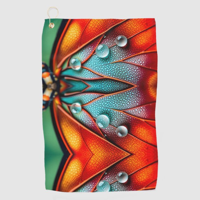 Jewels on a Fiery Wing Golf Towel (Front)