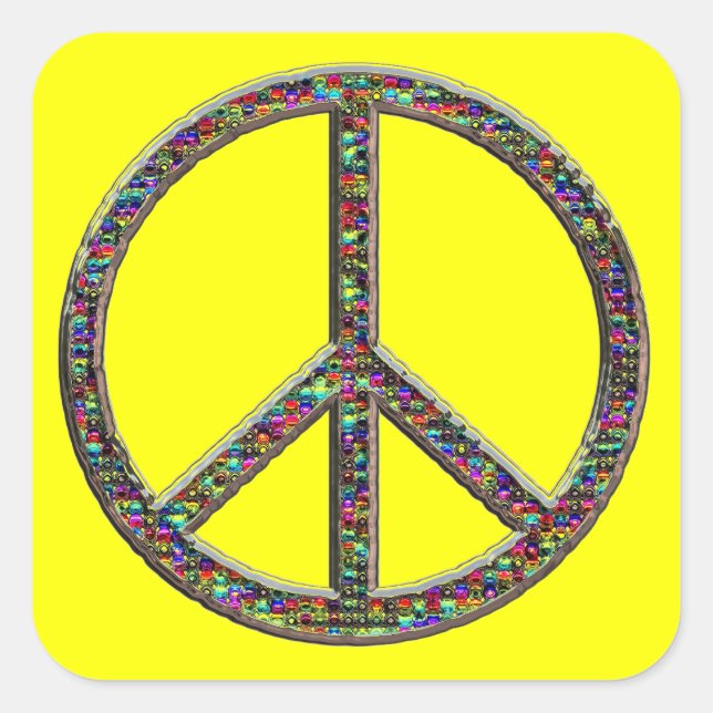 Jewels Peace Sign Stickers (Front)