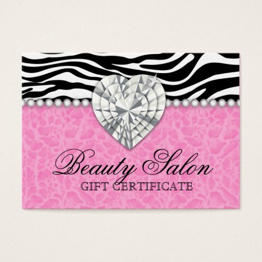 Customizable Jewels Pearls Zebra leopard Lace Pink Gift Card Business Card Templates