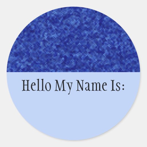 Jewels - Sapphire Name Badge Sticker | Zazzle