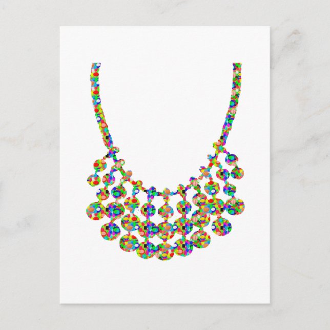 Jewels Strings Sparkle Graphic Deco Art by NAVIN J Postcard (Front)