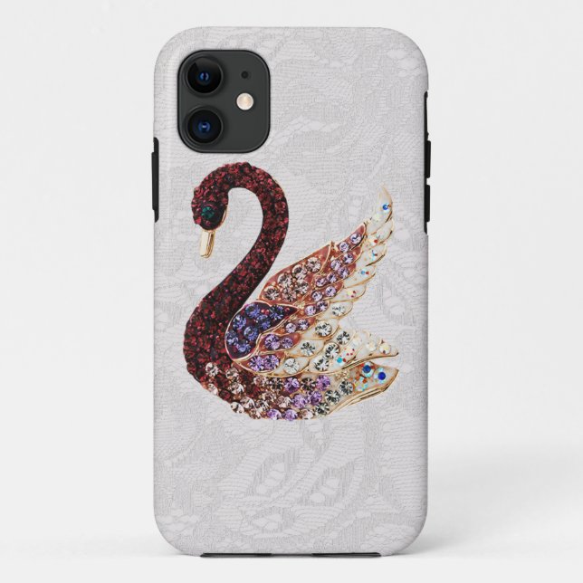 Jewels Swan & Paisley Lace iPhone 5 Case-Mate iPhone Case (Back)